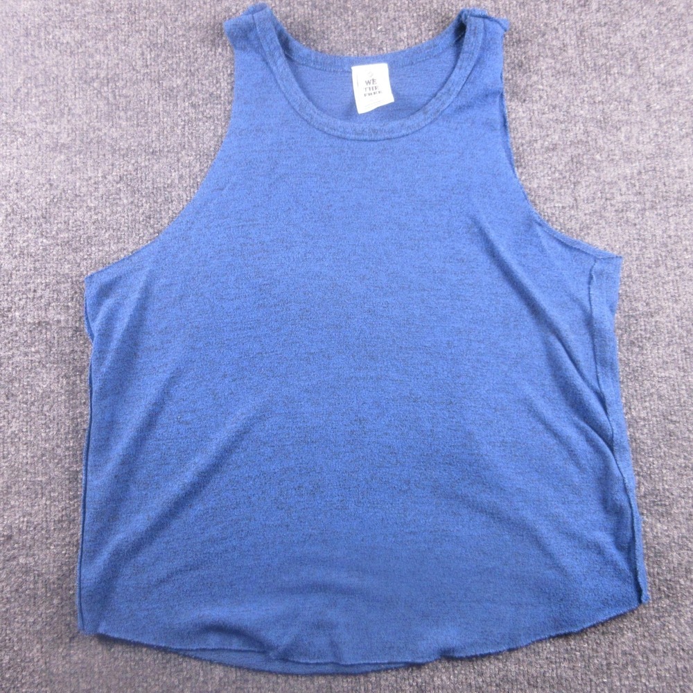 We The Free Tank‎ Top Womens XS Blue Crew Neck Stretch Jersey Soft Basic Casual